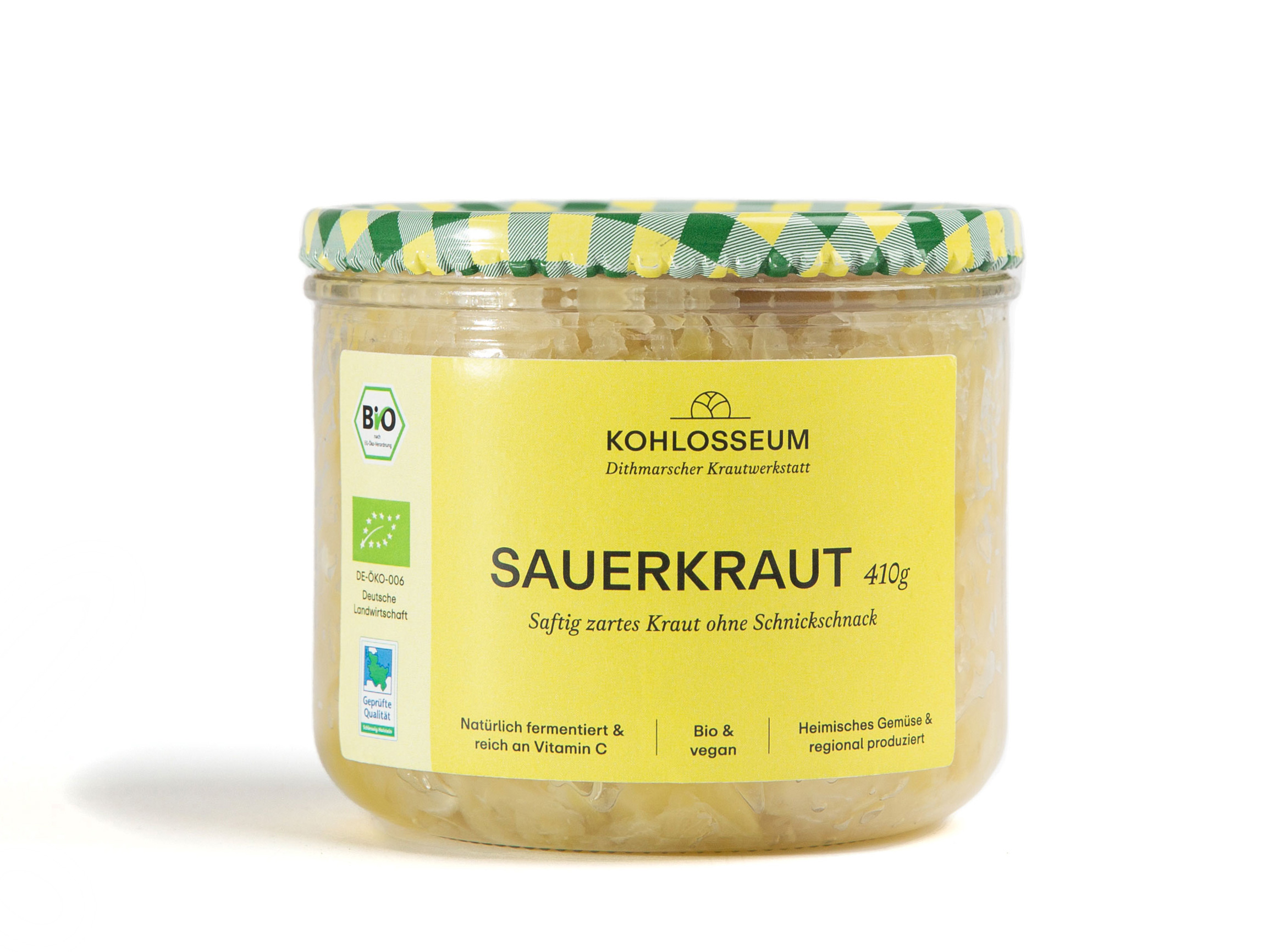 BIO Sauerkraut im Glas - 410 g - saftig zart